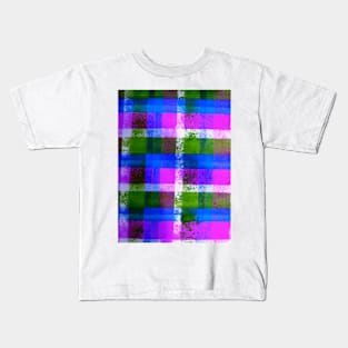 Painted Plaid Kids T-Shirt